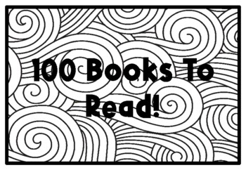 100 BOOKS TO READ!, 100th Day of School Activity, Coloring Pages