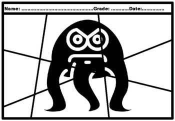 100, Monster Silhouette Pop Coloring Pages