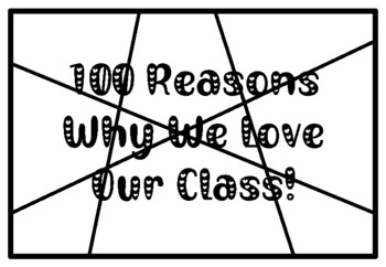 100 REASONS WHY WE LOVE OUR CLASS!, Valentine’s Day Activity, Coloring Pages
