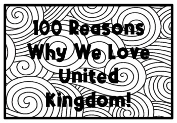 100 REASONS WHY WE LOVE UNITED KINGDOM!, 100th Day of School Art Activity