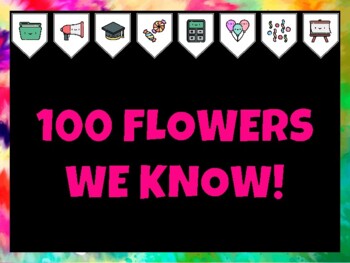 100Th Day Of School Bulletin Board Kit & Door Décor, 100 FLOWERS WE KNOW!