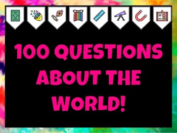 100Th Day Of School Bulletin Board Kit & Door Décor, 100 QUESTIONS ABOUT THE