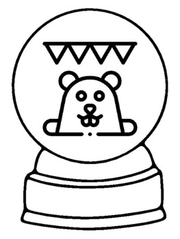 20 Groundhog Day Coloring Pages, Snow Globe Craft