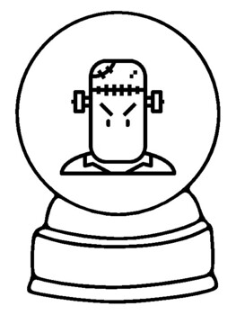20 Monster Coloring Pages, Snow Globe Craft