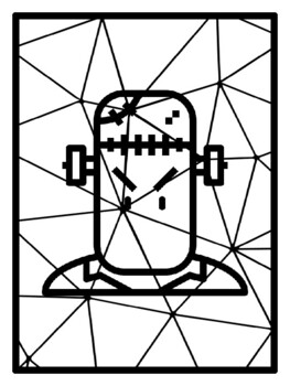 20 Monster Polygon Coloring Pages, Early Finisher Activities
