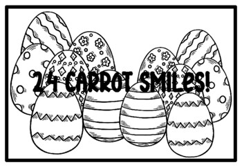 24 CARROT SMILES!, Easter Activity, Easter Coloring Pages