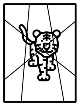 24 Kindergarten Tiger Coloring Pages, Pop Art Early Finisher