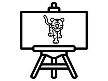 24 Tiger Coloring Pages, Easel Theme, Early Finisher