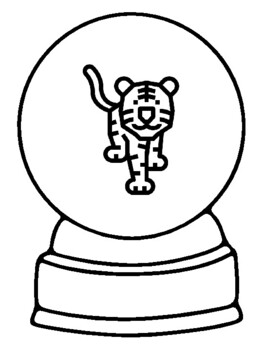24 Tiger Coloring Pages, Snow Globe Craft