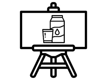 25 Healthy Food Coloring Pages, Easel Theme, Early Finisher