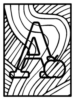 26 Alphabet Pop Art Inspired Coloring Pages, Early Finisher