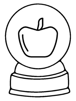28 Food Coloring Pages, Snow Globe Craft