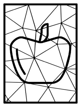 28 Food Polygon Coloring Pages, Early Finisher Activities