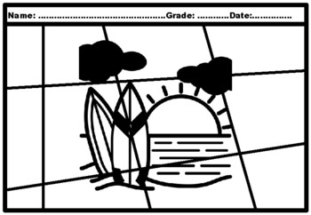 28, Summer In Hawaii Isles Silhouette Pop Coloring Pages