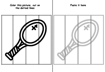 29 Summer Games Cutting Skills, Coloring Pages, Motor Skills