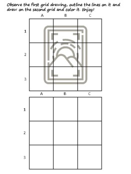 30 Boho Easy Grid Drawing Activities, Boho Art Sub Plan, Grid Art