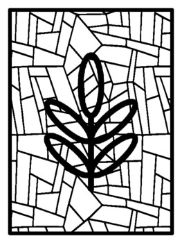 30 Flowers And Leaves Geometric Coloring Pages, Early Finisher Activities