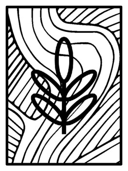 30 Flowers And Leaves Pop Art Inspired Coloring Pages, Early Finisher