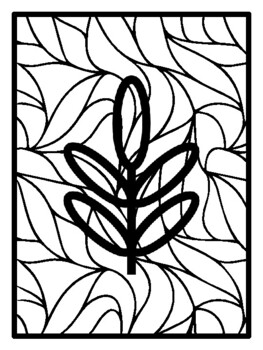 30 Flowers And Leaves Pop Art Inspired Coloring Pages, Early Finisher