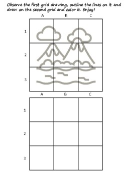30 Kazakhstan Easy Grid Drawing Activities, Kazakhstan Art Sub Plan, Grid Art
