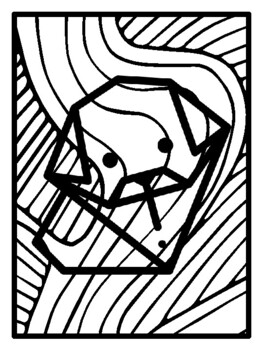 30 Origami Pop Art Inspired Coloring Pages, Early Finisher