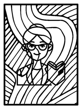 30 Professions Pop Art Inspired Coloring Pages, Early Finisher
