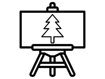 32 Christmas Tree Coloring Pages, Easel Theme, Early Finisher