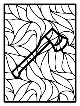 33 Camping Pop Art Inspired Coloring Pages, Early Finisher