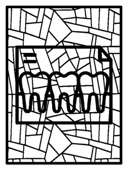 36 Dental Health Craft, Geometric Coloring Pages, Early Finisher Activities