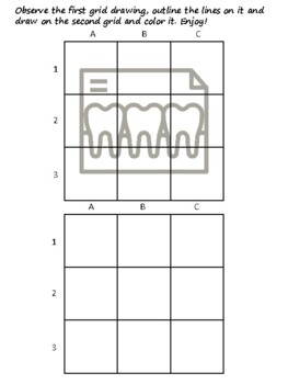 36 Dental Health Easy Grid Drawing Activities, Dental Health Art
