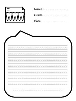 36 Dental Health K-5 Picture Writing Prompts