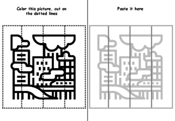 36 Ecology And Pollution Cutting Skills, Coloring Pages, Motor Skills