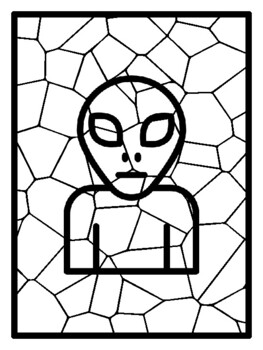 36 Space Galaxy Mosaic Coloring Pages