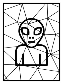 36 Space Galaxy Polygon Coloring Pages, Early Finisher Activities
