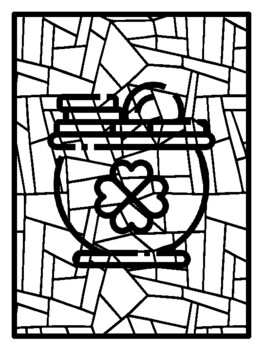 39 St Patrick's Day Geometric Coloring Pages, Early Finisher Activities