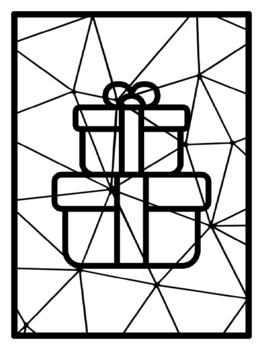 40 Christmas Polygon Coloring Pages, Early Finisher Activities