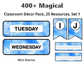 400+ Magical Classroom Décor Pack #469, 25 Resources, Set 1, Ready To Print Dec