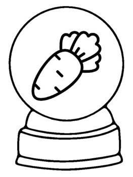 41 Easter Coloring Pages, Snow Globe Craft