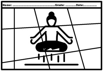 43, Yoga Theme Silhouette Pop Coloring Pages