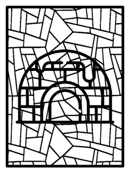 46 Arctic Geometric Coloring Pages, Early Finisher Activities