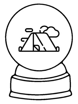 47 Forest Coloring Pages, Snow Globe Craft