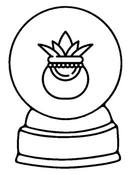 48 India Diwali Coloring Pages, Snow Globe Craft