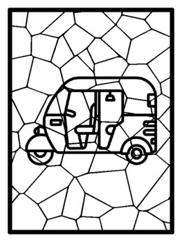 49 India Mosaic Coloring Pages