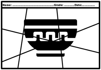 50, Ancient Greece Symbols Silhouette Pop Coloring Pages