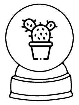 50 Flowers Coloring Pages, Snow Globe Craft