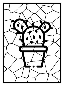 50 Flowers Mosaic Coloring Pages