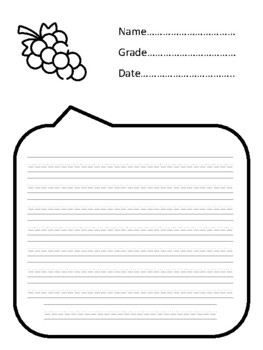50 Fruits  Vegetables K-5 Picture Writing Prompts