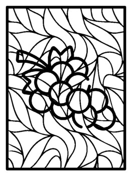 50 Fruits  Vegetables Pop Art Inspired Coloring Pages, Early Finisher