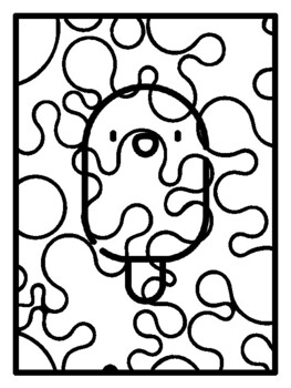50 Ice Creams Popsicles End of Year Activities, Pop Art Coloring Pages
