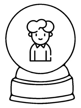 50 My Family Coloring Pages, Snow Globe Craft